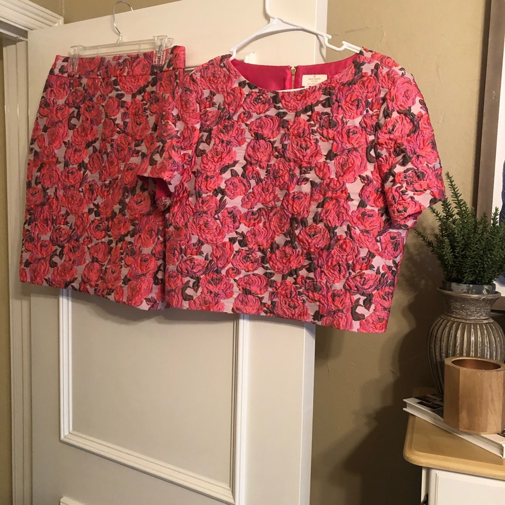 Kate Spade textured skirt and top set.